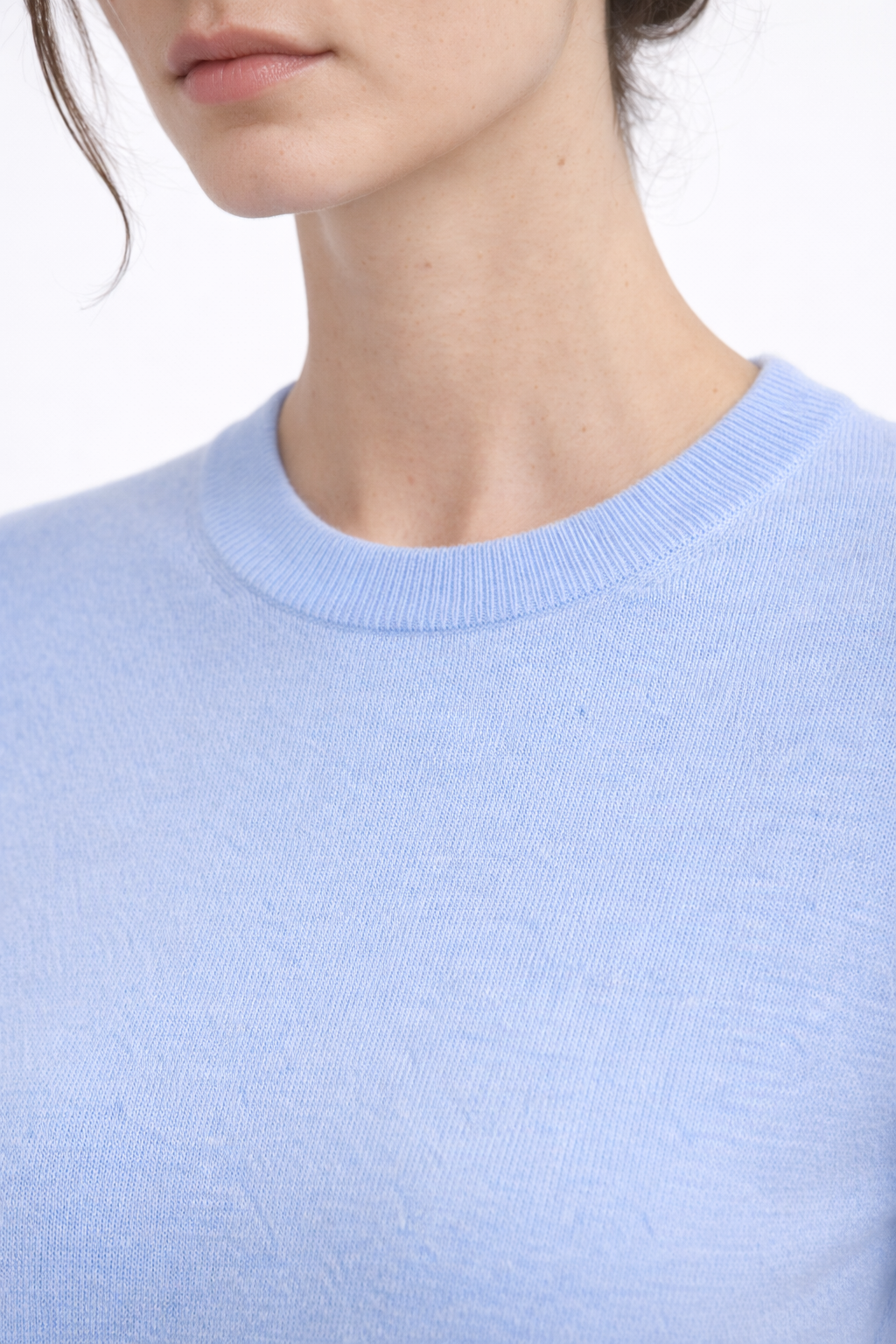 Close Up image of Gia Azure Cashmere sweater
